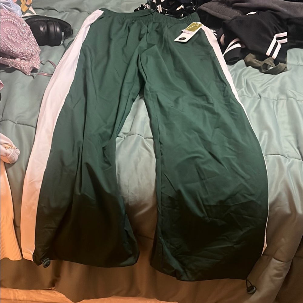 Green womens Track Pants